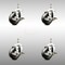 Service Caster 3 Inch 316SS Soft Rubber Wheel Swivel 10mm Threaded Stem Caster Set Brake SCC-SS316TS20S314-SRS-TLB-M1015-4 - alternate 1